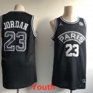 Youth Paris SG Joint #23 Michael Jordan Basketball Jersey Black Stitched