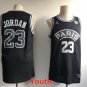 Youth Paris SG Joint #23 Michael Jordan Basketball Jersey Black Stitched