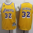 Youth Los Angeles Lakers #32 Magic Johnson Jersey Yellow Throwback Basketball