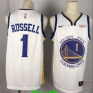 Youth Golden State Warriors #1 D'Angelo Russell Basketball Stitched Jersey White