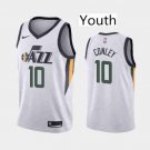Youth Utah Jazz #10 Mike Conley White Associationt Basketball Jersey Stitched