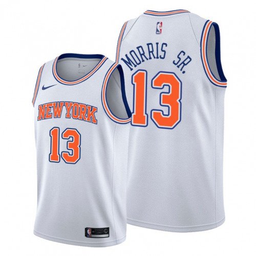 Men's New York Knicks #13 Marcus Morris Sr. White Statement Jersey Stitched
