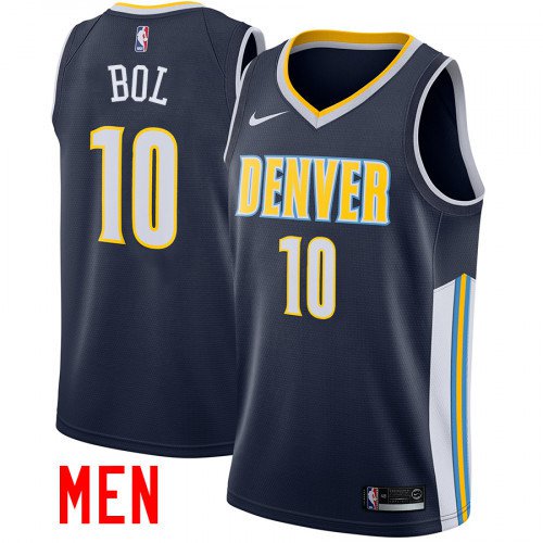 Men's Denver Nuggets #10 Bol Bol Navy Swingman Basketball Jersey Stitched