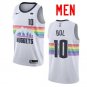Men's Denver Nuggets #10 Bol Bol White City Basketball Jersey Stitched