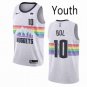 Youth Denver Nuggets #10 Bol Bol White City Basketball Jersey Stitched