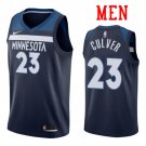 Men's Minnesota Timberwolves #23 Jarrett Culver Navy Icon Jersey Stitched