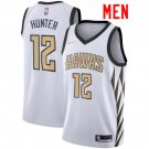 Men's Atlanta Hawks #12 De'Andre Hunter White City Basketball Jersey
