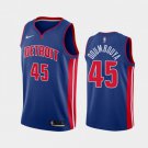 Men's Detroit Pistons #45 Sekou Doumbouya Blue Icon 2019 Draft Jersey