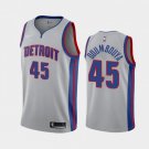 Men's Detroit Pistons #45 Sekou Doumbouya Gray 2019 Draft Basketball Jersey