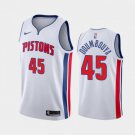 Men's Detroit Pistons #45 Sekou Doumbouya White 2019 Draft Basketball Jersey