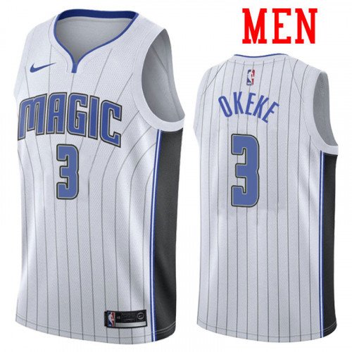 Men's Orlando Magic #3 Chuma Okeke White Association 2019 Draft Jersey