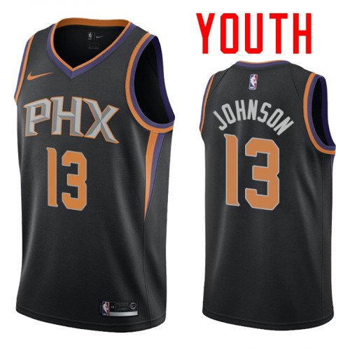 Youth Phoenix Suns #13 Cameron Johnson Black Statement 2019 Draft Jersey