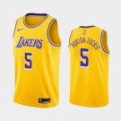 Men's Los Angeles Lakers #5 Talen Horton-Tucker Gold Icon 2019 Draft Jersey
