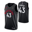 Men's raptors #43 pascal siakam raptors x ovo black jersey stitched