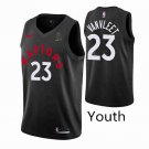 Youth raptors #23 fred vanvleet raptors x ovo black jersey stitched