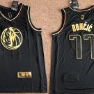Men's Dallas Mavericks #77 Luka Doncic Black Gold Edition Basketball Jersey Stitched