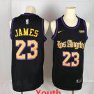 Youth Los Angeles Lakers #23 LeBron James 2019 Basketball Black Jersey Stitched