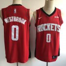 Men's Houston Rockets #0 Russell Westbrook Red Basketball Jersey Stitched