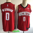 Youth Houston Rockets #0 Russell Westbrook Red Basketball Jersey Stitched
