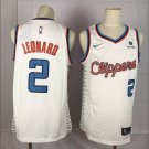 Men's Los Angeles Clippers #2 Kawhi Leonard 2019 White Basketball Jersey Stitched