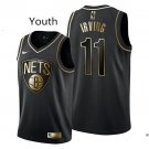 Youth Brooklyn Nets #11 Kyrie Irving Black Golden Edition Basketball Jersey Stitched