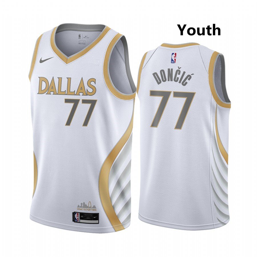 luka doncic white and gold jersey