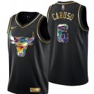 Men's Chicago Bulls #6 Alex Caruso Jersey 2021-22 Golden Edition Diamond Black Swingman Basketball