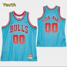Youth,kids Chicago Bulls #00 Custom Name Number Jersey Blue Reload 2.0 Classics Swingman Basketball