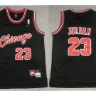 Men's Chicago Bulls #23 Michael Jordan Jersey Throwback Black Basketball