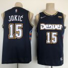 Men's Denver Nuggets #15 Nikola Jokic Jersey 2022 Navy City Edition Swingman Basketball