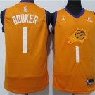 Men's Phoenix Suns #1 Devin Booker Jersey 2021 Orange Statement Edition Swingman Basketball