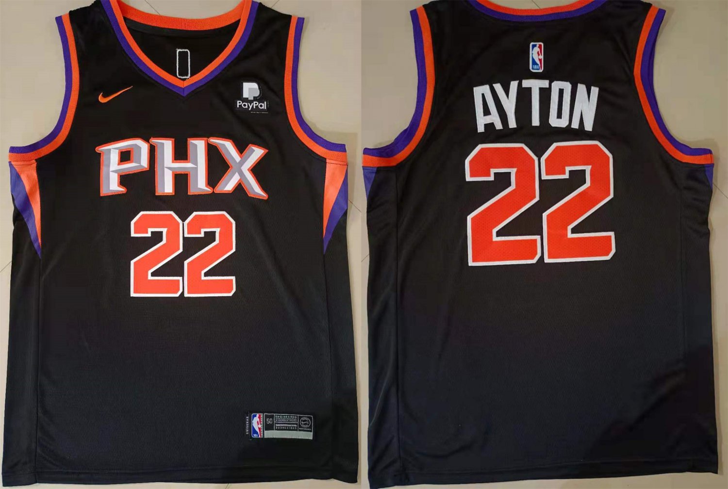 Men's Phoenix Suns #22 Deandre Ayton Jersey 2021 Black Swingman Basketball