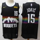 Men's Denver Nuggets #15 Nikola Jokic Jersey 2020 Black City Edition Swingman Basketball