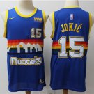 Men's Denver Nuggets #15 Nikola Jokic Jersey Blue Classic Swingman Basketball