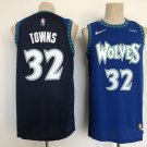 Men's Minnesota Timberwolves #32 Karl-Anthony Towns Jersey 75th Diamond 2022 Royal City Edition