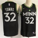 Men's Minnesota Timberwolves #32 Karl-Anthony Towns Jersey 2021 Black City Swingman Basketball