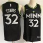Men's Minnesota Timberwolves #32 Karl-Anthony Towns Jersey 2021 Black City Swingman Basketball