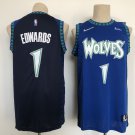Men's Minnesota Timberwolves #1 Anthony Edwards Jersey 75th Diamond 2022 Royal City Edition