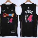 Men's Miami Heat #14 Tyler Herro Jersey 75th Anniversary Diamond 2022 Black City Edition