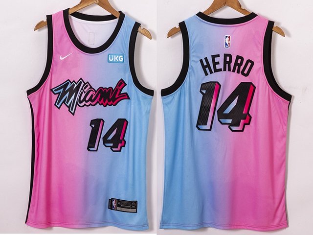 Tyler Herro #14 Miami Heat Vice Versa City Edition Jersey Pink