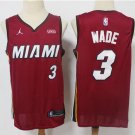 Men's Miami Heat #3 Dwyane Wade Jersey 2021 Red Statement Edition Swingman Basketball