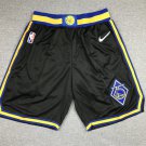 Men's Golden State Warriors Swingman Basketball Shorts 75th Diamond 2022 Black City Edition