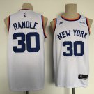 Men's  New York Knicks #30 Julius Randle Jersey White Classic Edition Swingman Basketball