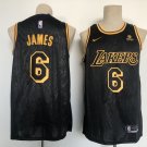 Men's Los Angeles Lakers #6 Lebron James Jersey 2022 Black City Edition Swingman Basketball