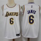 Men's Los Angeles Lakers #6 Lebron James Jersey 75th Diamond 2022 White Associateion Edition