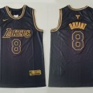Men's Los Angeles Lakers #8 Kobe Bryant Jersey Black Gold Mamba Forever Legend Basketball