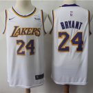 Men's Los Angeles Lakers #24 Kobe Bryant Jersey White Swingman Basketball