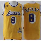 Men's Los Angeles Lakers #8 Kobe Bryant Jersey Throwback Gold Classics Basketball
