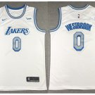 Men's Los Angeles Lakers #0 Russell Westbrook Jersey 2021 White City Edition Swingman Basketball