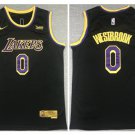 Men's Los Angeles Lakers #0 Russell Westbrook Jersey 2021 Black Earned Edition Swingman Basketball